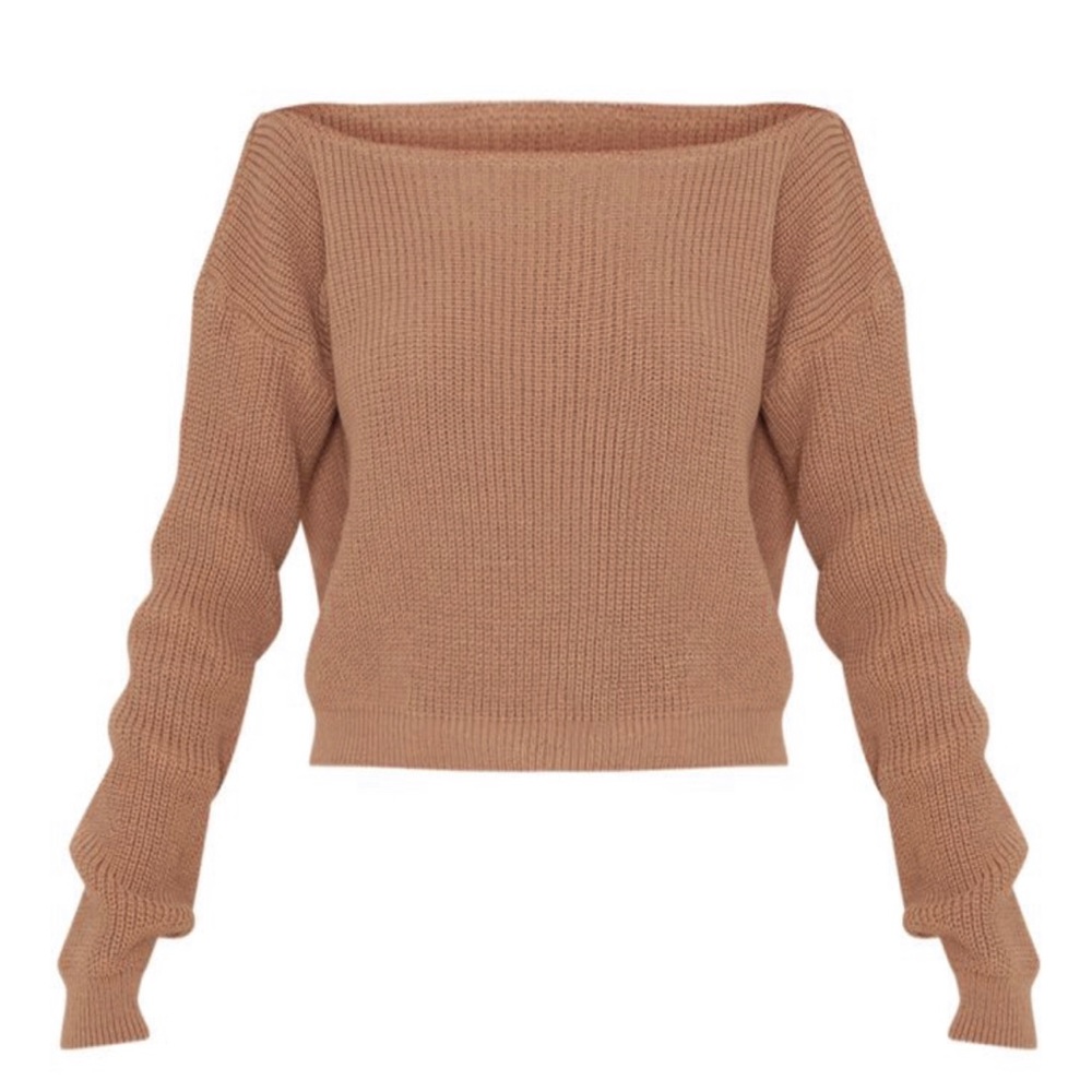 PLT | Off The Shoulder Crop Sweater
